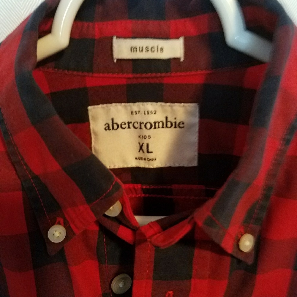Abercrombie Kids boys plaid shirt